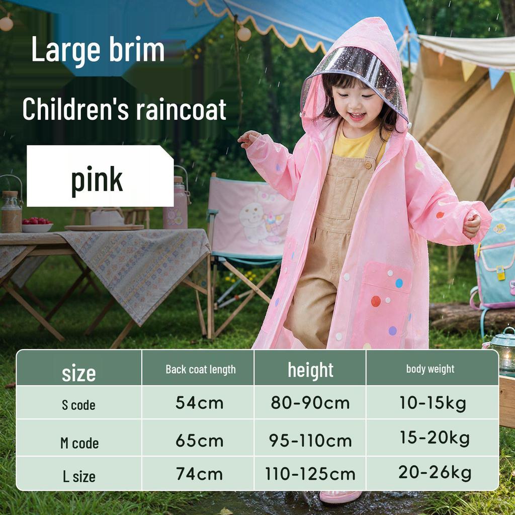 Full-Body Cartoon Rain Poncho for Boys & Girls - Perfect for Primary and Kindergarten Students
