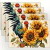 Bohemian Geometric Retro Placemat - Vintage Polyester Heat-Resistant Dining Mat