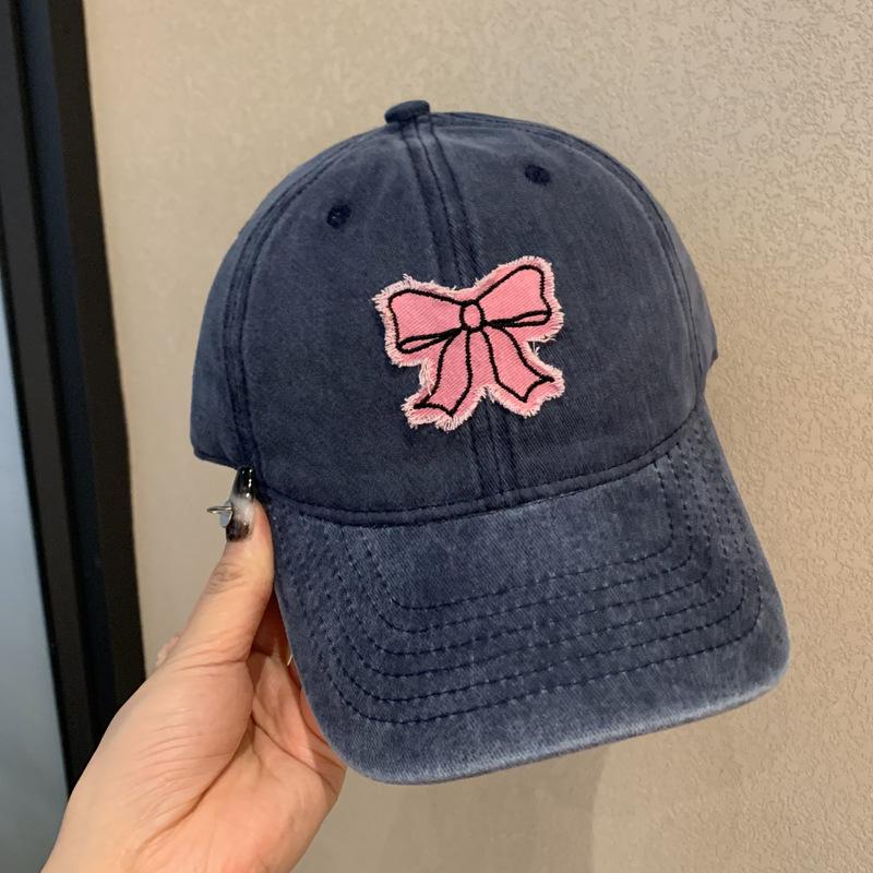 Baseball Peaked Cap Hat Bow Pattern Uv Protection Breathable Quick Gift Dry