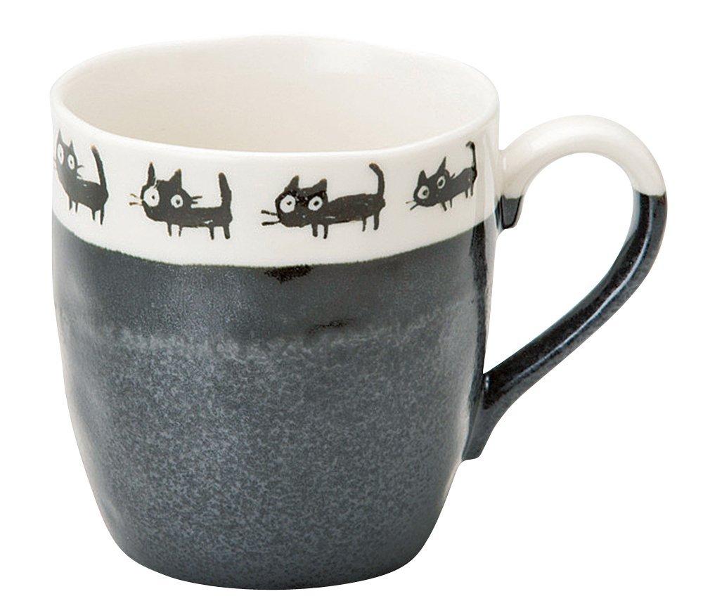 Soho Kiln Mug, Black Cat, Black, 8.4×9cm (350cc), 759-07-673