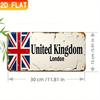 Vintage London Union Jack Metal Sign Industrial Wall Decor