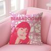 BBeabadoobee Singer Cushion Cover Natural Linen Pillow Case DoubleSided Print Decorative Sofa Pillowcase Home Decor Gift