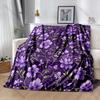 Retro Floral Pattern Blanket Warm Soft Fluffy Kids Adult Luxury Gifts for Sofa Bed Home Outdoor Travel Camping New Arrivals
