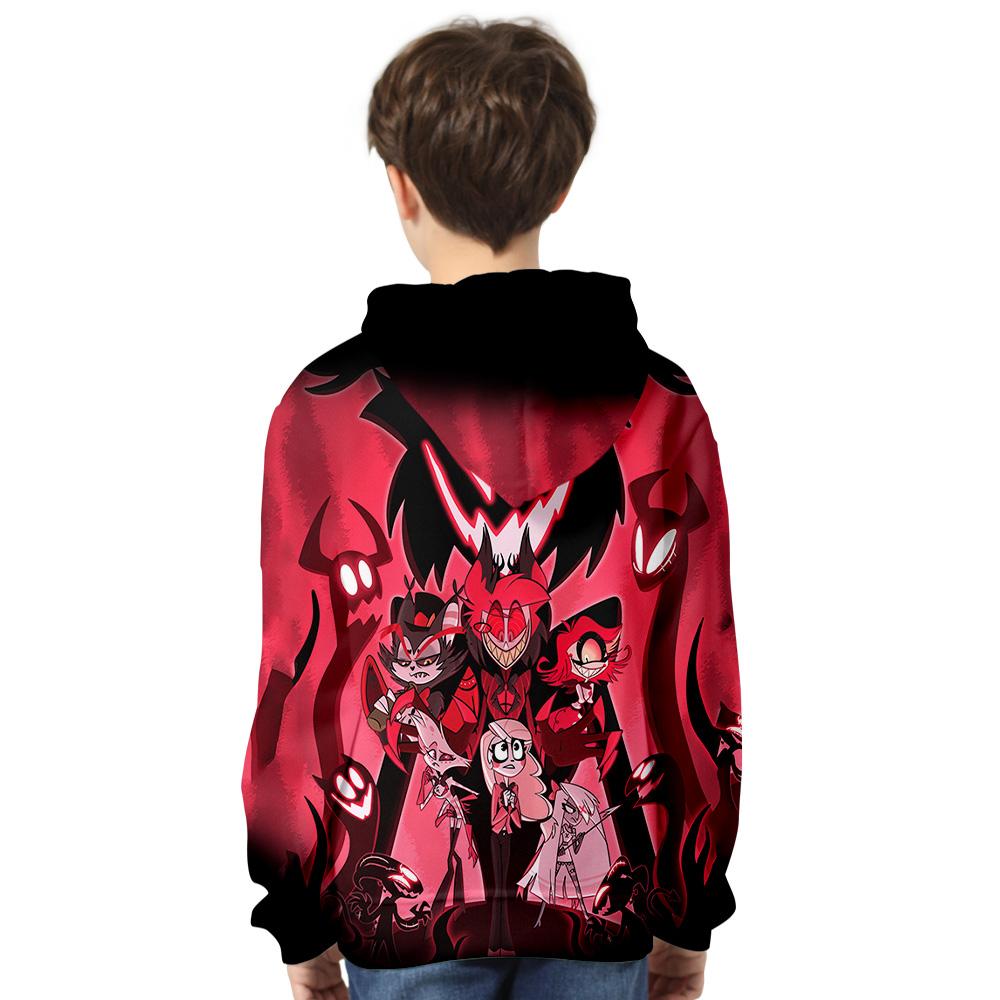 Hazbin Hotel Anime Hoodie Graphic Printed Sweatshirts Casual High Street Oversized Pullovers Man Women Long Sleeve Sweatshirt