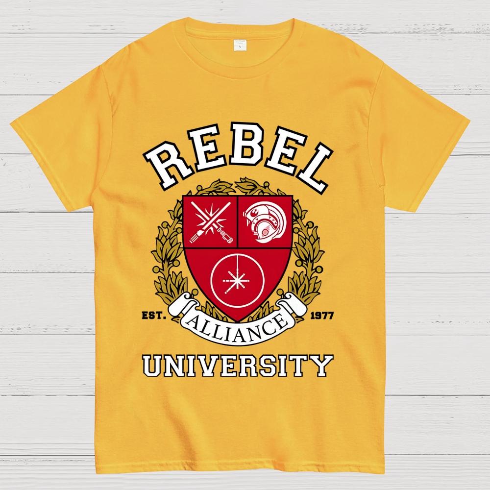 Rebel Alliance University Unisex 100% Cotton Summer Casual Cool Loose T-Shirt