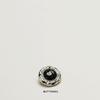 5Pcs Handmade Oil Alloy Button Number 5 Black And White Clothing Button Women'S Sweater Xiaoxiang Jacket Button