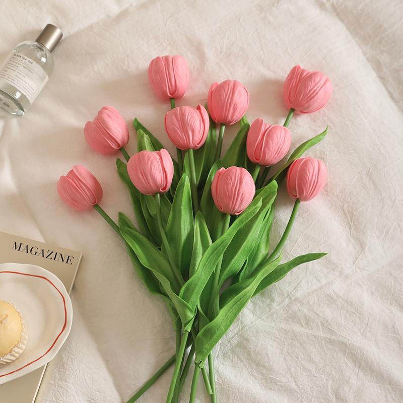 5/10Pcs Tulip Artificial Flowers Bouquet 33cm Fake Flowers for Home Room Decor Garden Wedding Decoration Vase Flower Arrangement