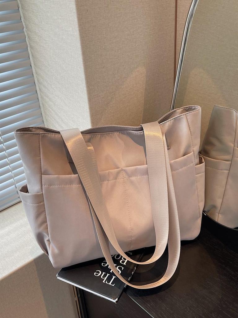 Women's Minimalist Commuter Canvas Tote: Lightweight, Versatile, Large-Capacity Shoulder Bag