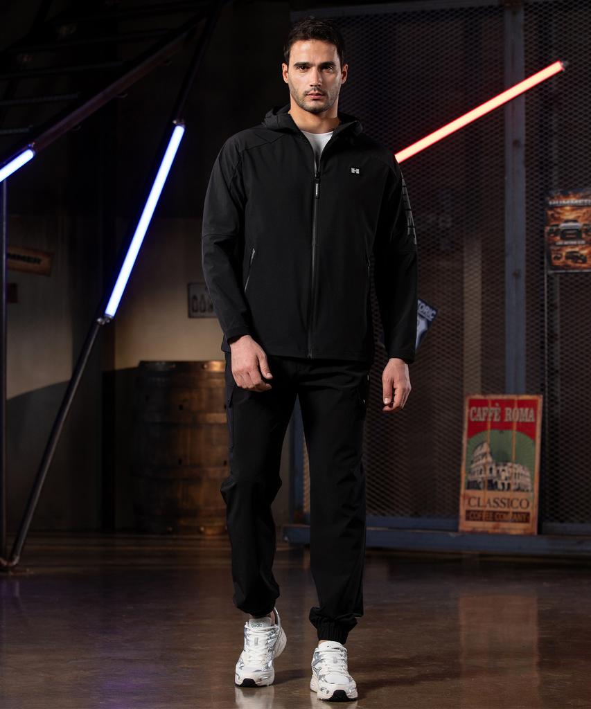 HUMMER H2 Woven Tech Elastic Banding Jogger Pants Black