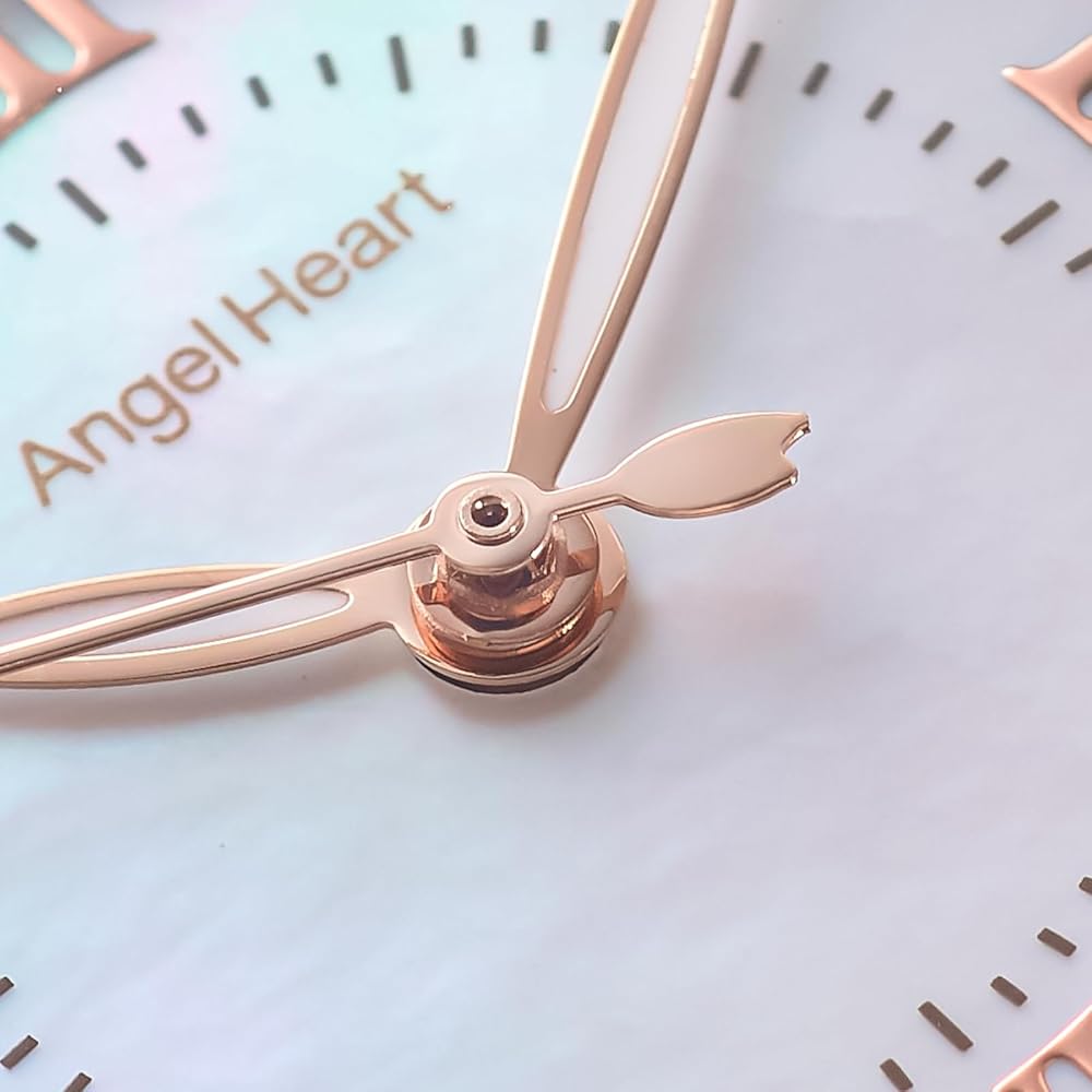 AngelHeart Sakura Time Solar Watch Water Resistant Sapphire Glass White Pearl Dial SKR24P-PK-J Women's