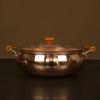 Old copper Induction cooker copper pot Soup pot Shabu Shabu Domestic hotpot pots Anti scalding handle copper hotpot cookware