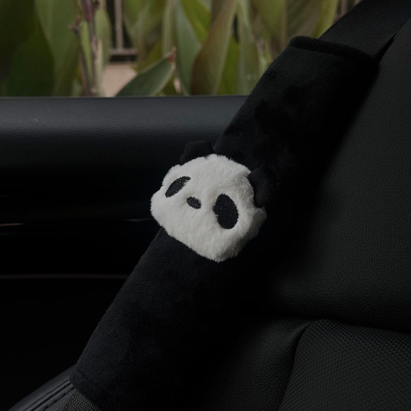 Cute Panda Car Seatbelt Shoulder Pads, Car Decoration Shoulder Pads, In-Car Couple Decorations