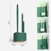 Silicone Wall Mount Toilet Brush Set Quick Dry Drain Base Efficient Gap Cleaning for Bathroom Use