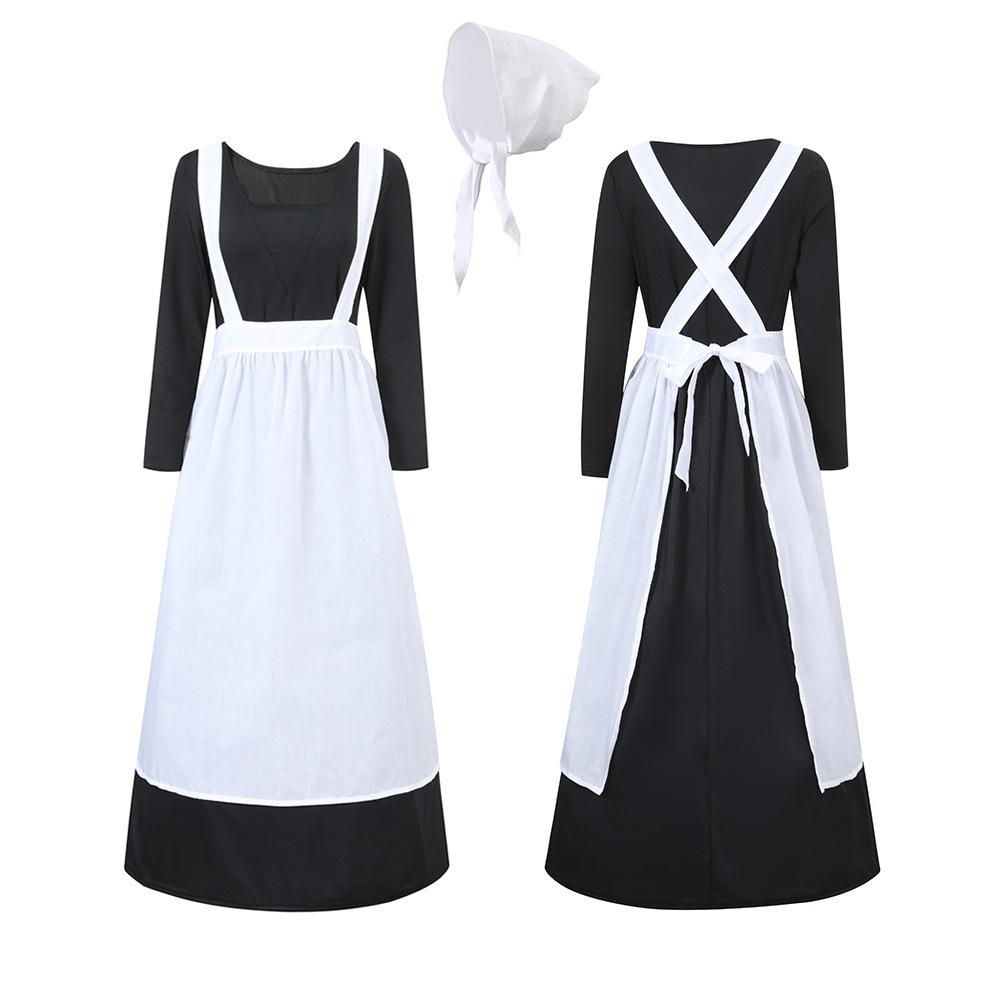 Costume Cosplay di Halloween, vestito da fattoria europeo, costume da palco per cosplay da cameriera di caffetteria