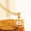 Elegant Women Crown Shiny CZ Cubic Zirconia Charm Pendant Clavicle Necklace