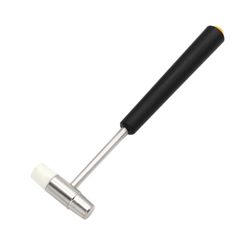 Dual-Headed Multi-Spec Hammer: Metal & Rubber Watch Repair Tool Blue Square Hammer with Bag