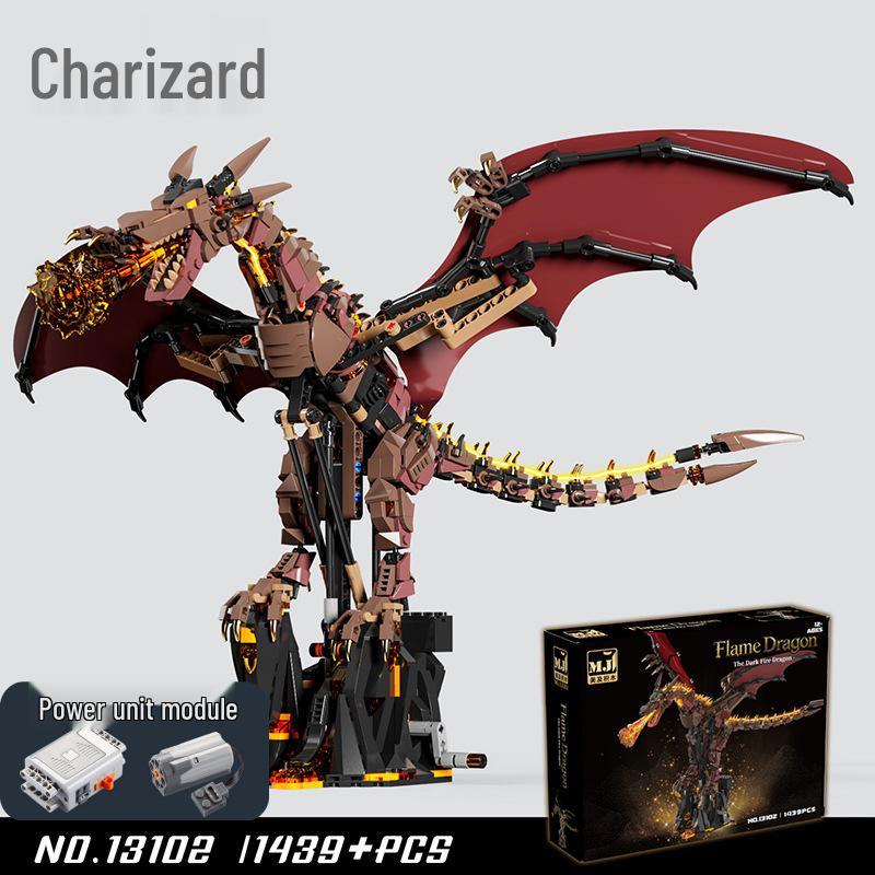 Lego-Compatible Electric Mechanical Whale Building Kit - Challenging DIY Animal Model Toy for Boys