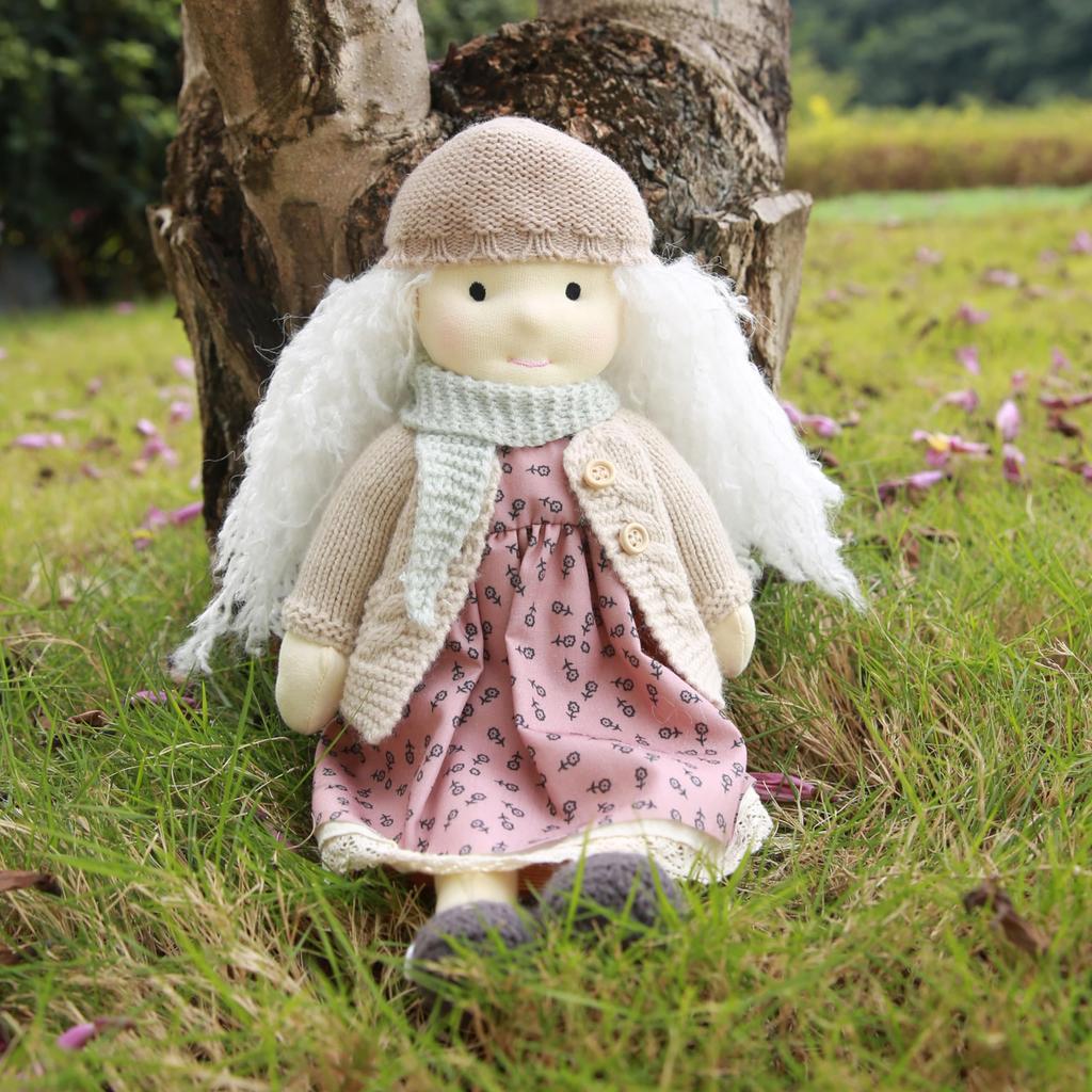 BlissfulPixie Waldorf Doll Cute Plush Toy for Perfect for Kids - Kaida, Handmade, 30cm, Soft, Girls,