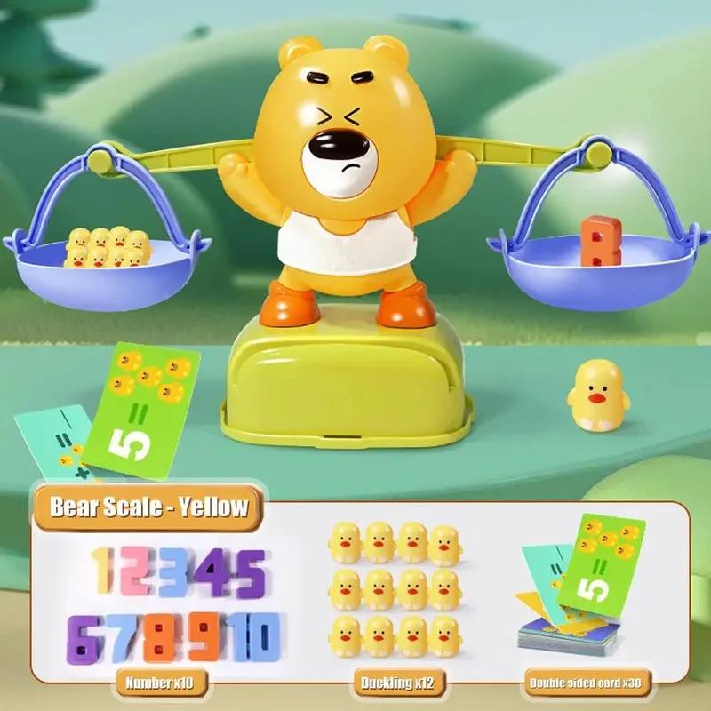Giocattoli Educativi per Contare Matematica Bambino Apprendimento dei Numeri Giocattolo per Contare i Numeri Gioco di Equilibrio Matematico Orso