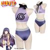 Hyuga Hinata Inspired Naruto Swimsuit Cosplay Costume With Purple Polyester Fabric