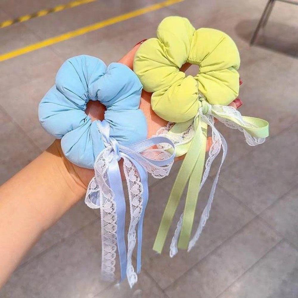 Exaggerated Children's Flower Scrunchies Ribbon Braid Hair Ring Large Hair Scrunchies Daily