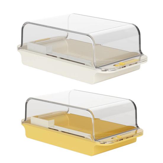 Butter Box Transparent Fresh Preservation Container with Lid And Adjustable Dosage Spoon Design Butter Keeper for Kitchen Refrigerator