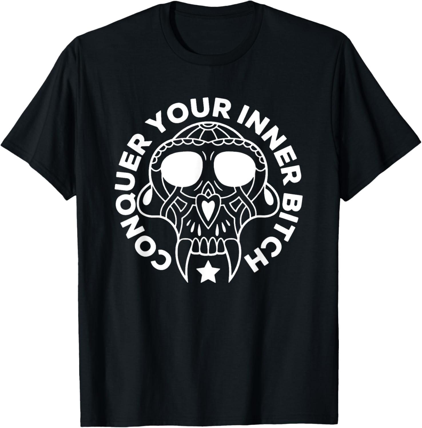 Conquer Your Inner Bitch Novelty Motivation T-Shirt S разноцветный