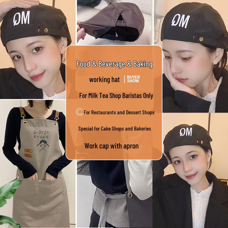 Adjustable Waiter Work Beret for Men & Women – Custom Logo Printing, Ideal for Baking & Catering