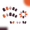 Fashionable Press On Nail With Sparkling Fall Leaves Design Reusable Artificial Nail For Daily Wear