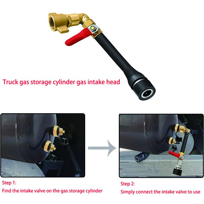Truck Air Intake Pipe Air Storage Cylinder Air Intake Pipe Valve Connector Gas Tank Gas Cylinder Set with Adjusting Switch