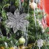 Christmas Tree Hanging Flower Xmas Decoration Hollow Flowers Holiday Ornaments