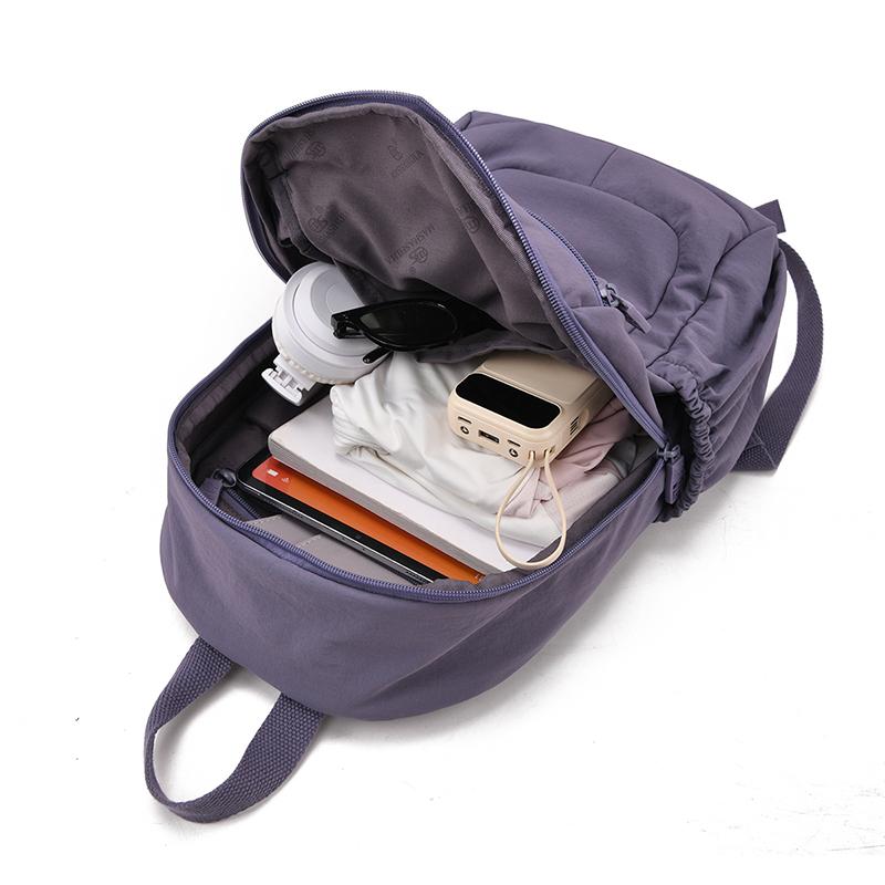 Women's Nylon Backpack with Multiple Pockets Lightweight Waterproof Daypack for Travel School Work