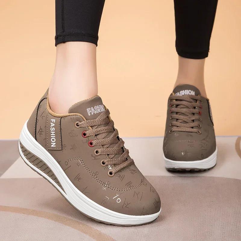 Mode Femme  Nouveaut É Women's Tennis Casual Sports Shoes Design, Vulcanized Shoes, Thick Soled Platform Hiking Shoes