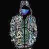 2026 Spring/Autumn Colorful Starry Swirl Reflective Hooded Jacket - Trendy Loose Knit & Breathable