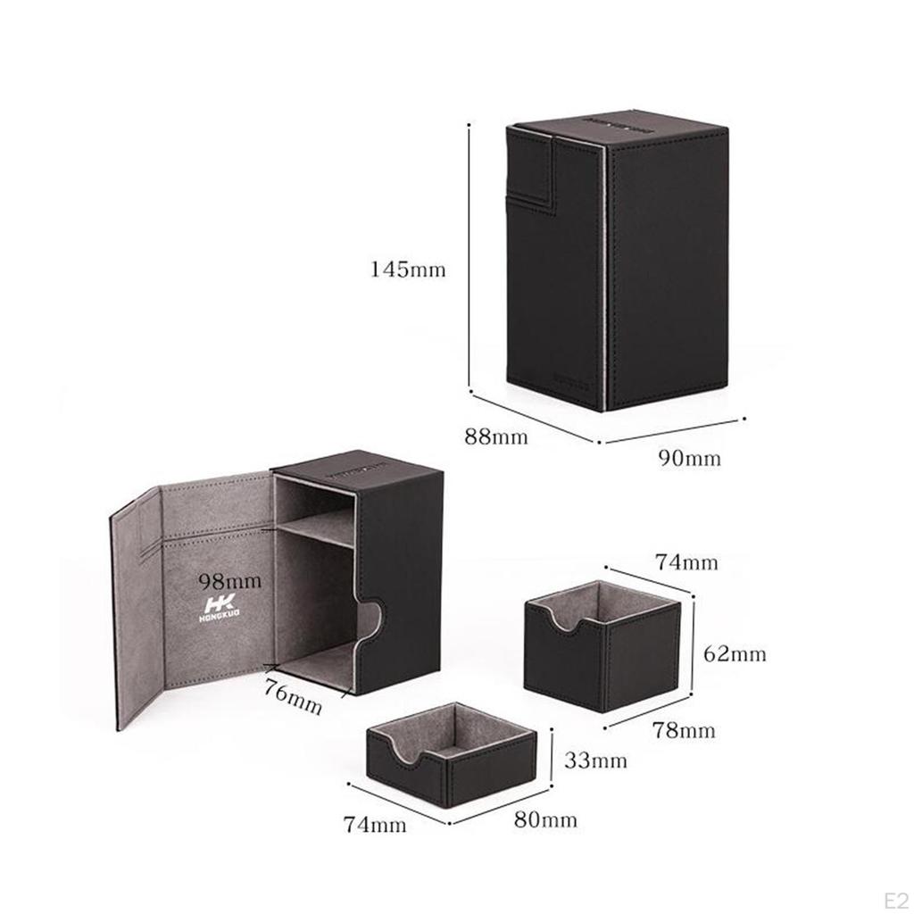 Board Game Card Container Deck Case PU Leather Holder Cards Accessory