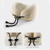 Ergonomic U-shaped Travel Pillow Head Support with Storage Bag Office Nap Pillow Foldable Breathable Car Throw Pillow