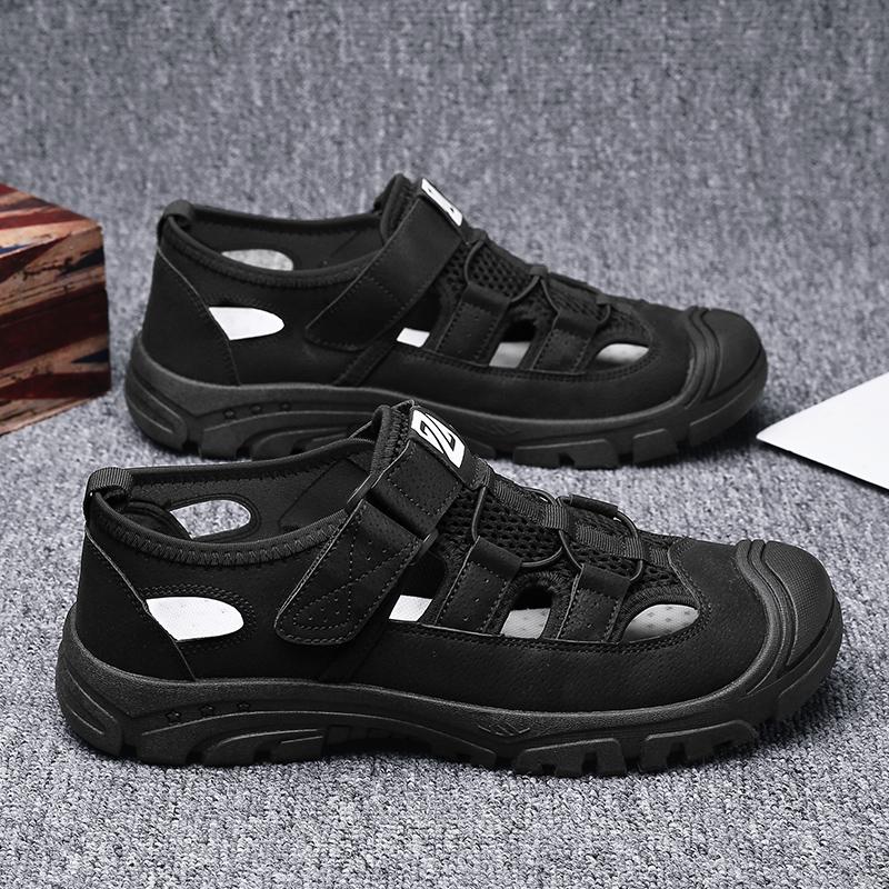 Men's Sneakers Breathable Mesh Sandals for Man Walking Shoes Summer Khaki Sports Sandals Men Outdoor Simple Color Comfortable