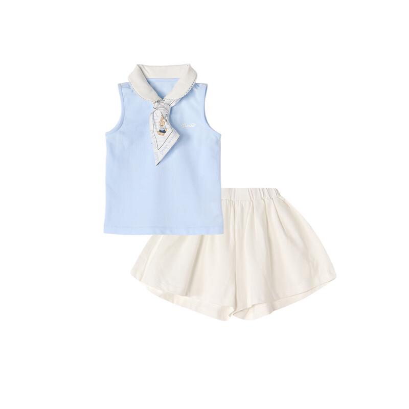 Deesha Girls' Summer Ballet-Inspired Scarf Sportswear Set