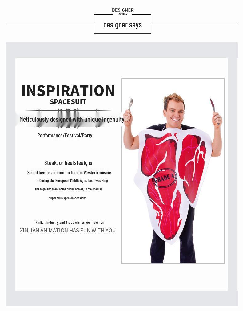 Adult Male Christmas & Halloween Costume for Stage Performance