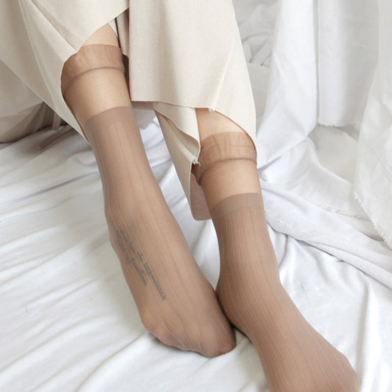 RNOT Mocha See through Lace Socks