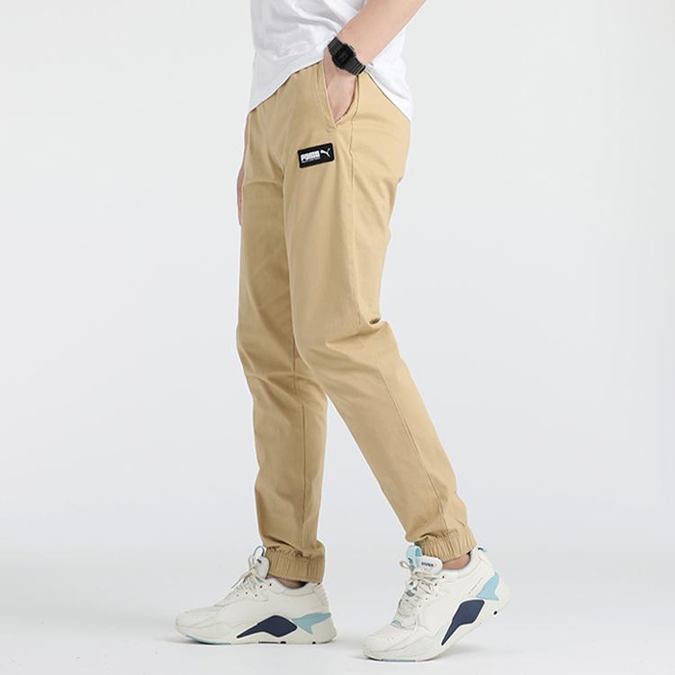 Puma Knit Tapered Cargo Pants Men Bottoms Khaki 844113-41