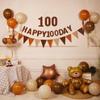 Forest Style Felt Triangle Party Flags In Brown, Blue, and Green