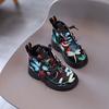 Children's Autumn Boots Retro Versatile Girl Platform Ankle Boots Fashion Embroidered Causal Kids Short Boots Round-toe Non-slip