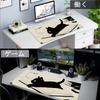 Uniqcasa Gaming Mouse Pad XXL Extended Anime Mouse Pad Large Cute Kawaii Big Computer Mouse Mat Desk Pad Home Office Black Reading Cat 80x40cm,