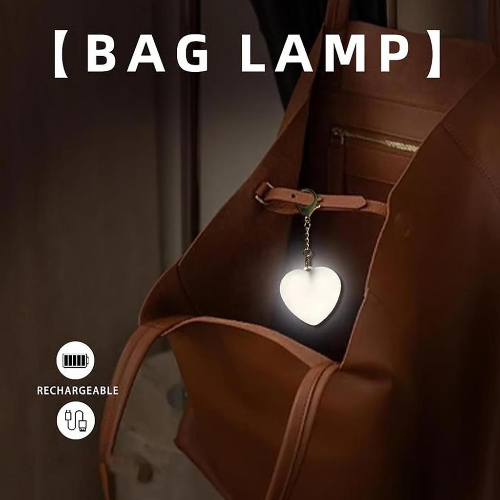 Touch Sensitive LED Charging Lamp Purse Light Handbag with Automatic Sensor Bed Lamp Heart Light Gift Purse Charm