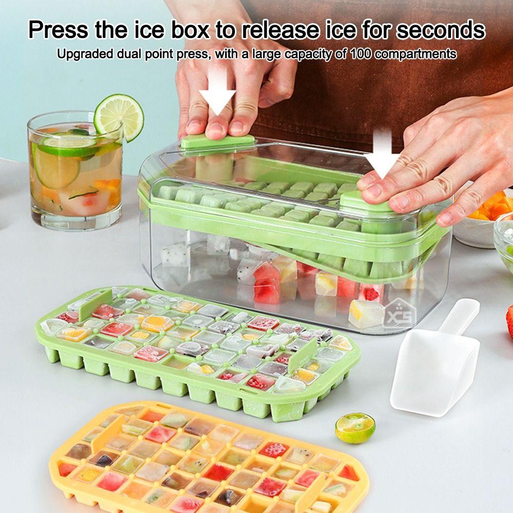 Silicone Ice Block Mold 100 Grid Ice Cube Maker Large Capacity Ice Cube Mould  Ice Tool
