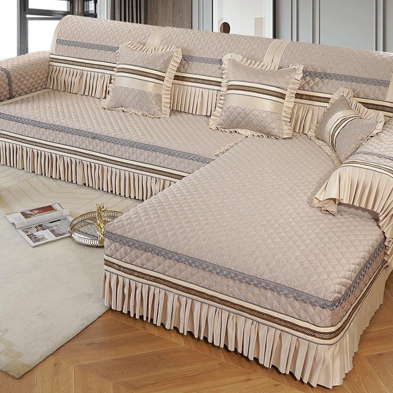 

Подушка для дивана Four Seasons Universal, высококачественный чехол для спинки в европейском стиле, тканевый чехол для подушки Concubine, чехол для дивана, нескользящий, все включено 90*90