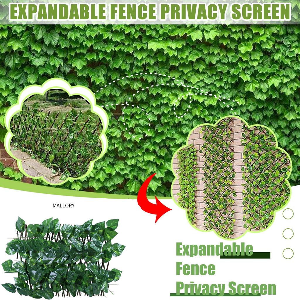 Expanding Fence Retractable Fence Screen With Plant Expandable Fence Privacy