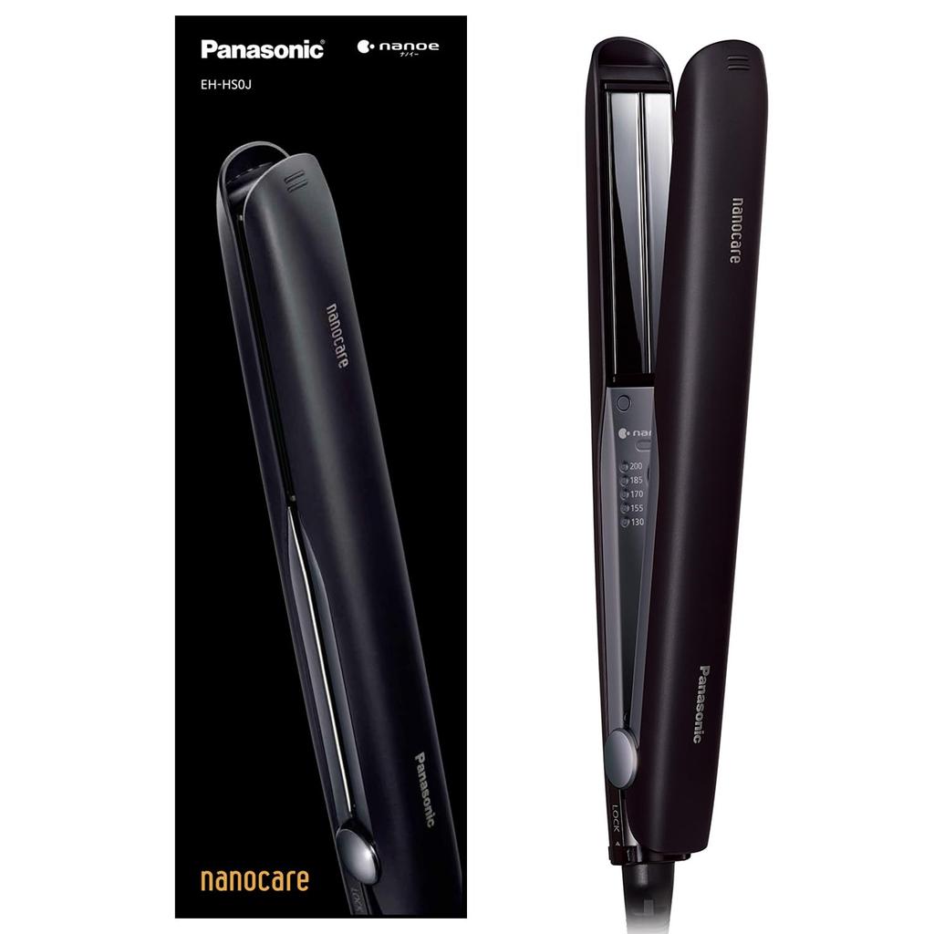 Panasonic Hair Iron for Straight Nanocare Smooth Gloss Coating Plus Overseas Compatible Black EH-HS0J-K