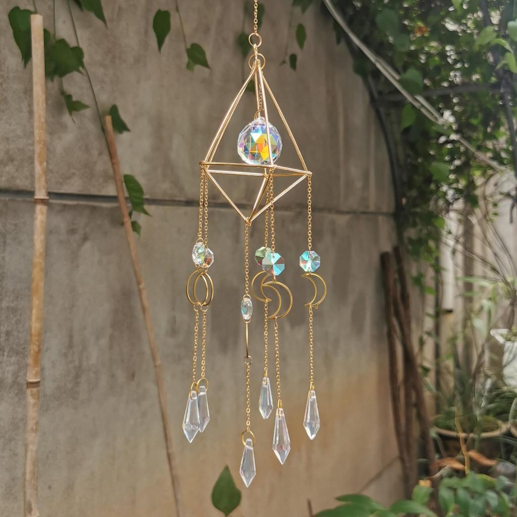 Rainbow Crystal Pineapple Sun Catcher Pendant: Indoor Window Hanging Ornament